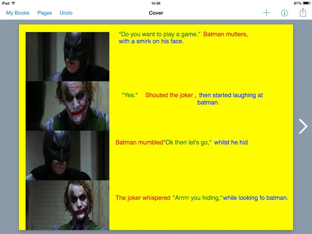 Batman meme, made in Book Creator