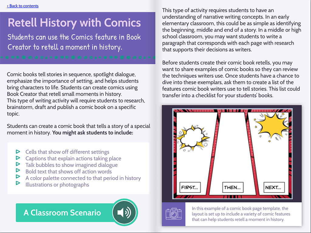 Example page from the Social Studies book